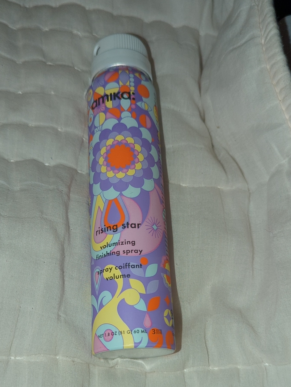 Amika Rising Star Volumizing Finishing Spray — Purple Floral
